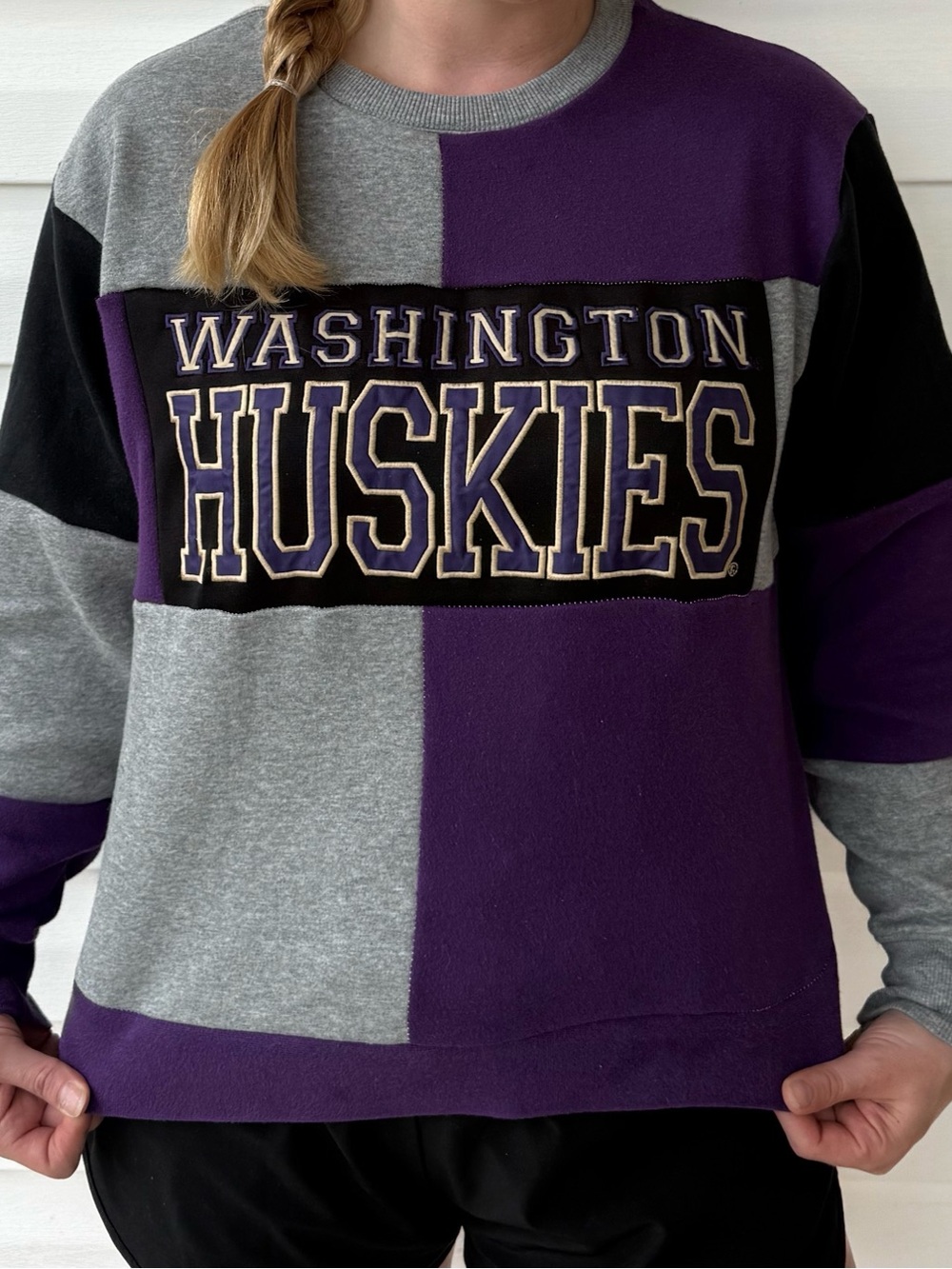 Upcycled Washington Huskies Crewneck | Handmade One of a Kind